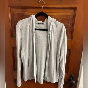 Brandy grey zip up hoodie